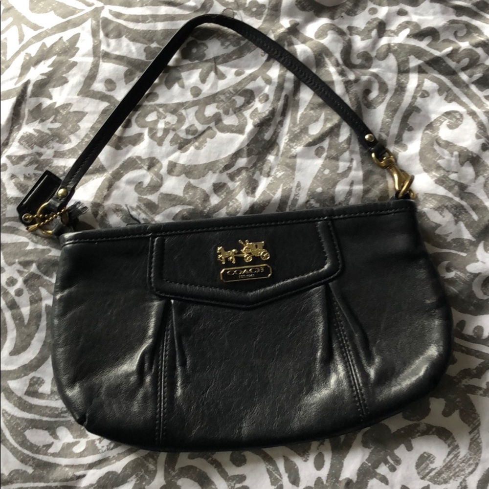 Coach leather Madison wristlet.